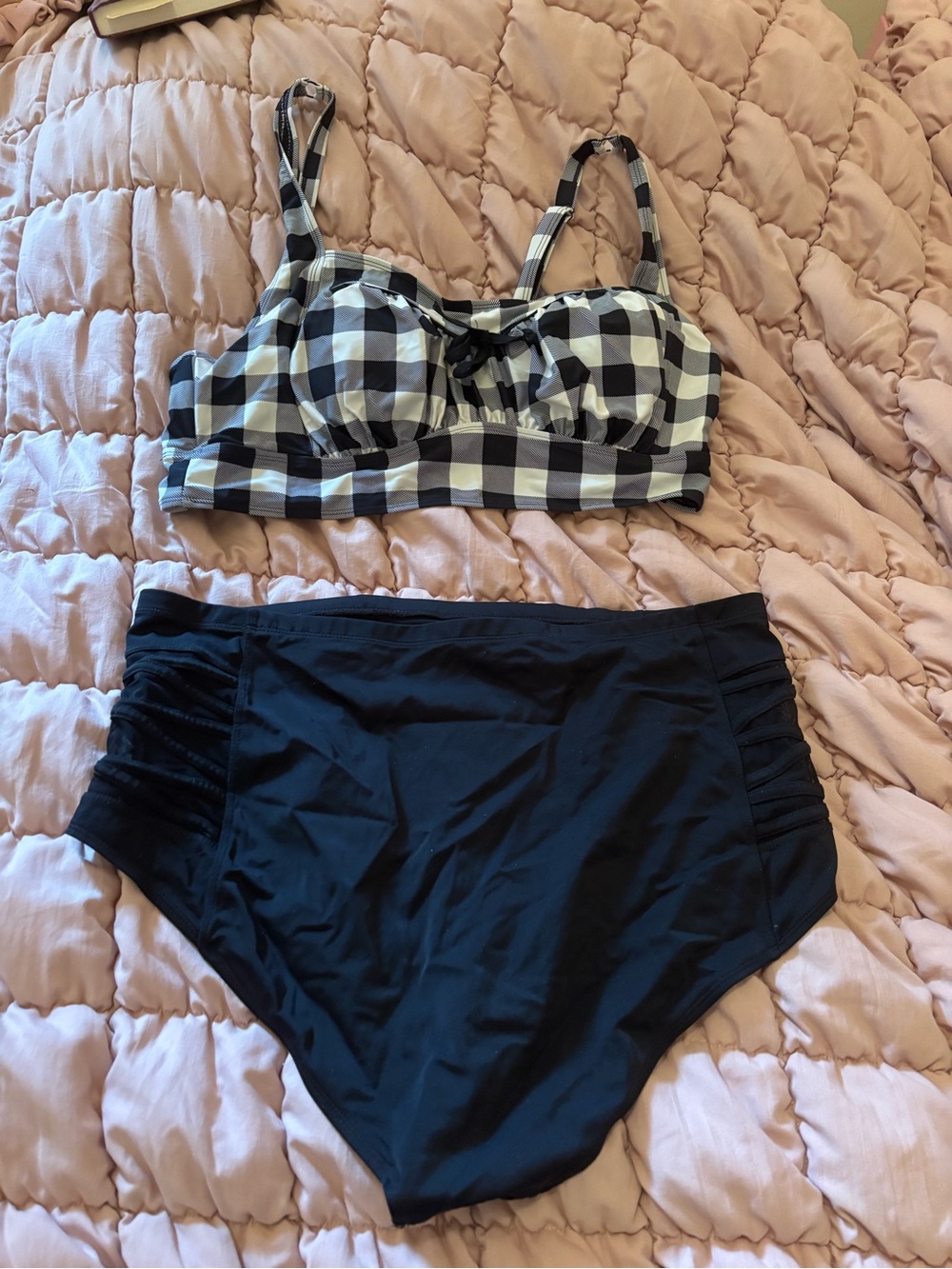 torrid Black & White Gingham Underwire Bikini Set